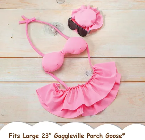 Vista 3 de Fox Valley Traders Gaggleville Bikini - Traje de ganso, se adapta a una estatua grande de 23 pulgadas de alto