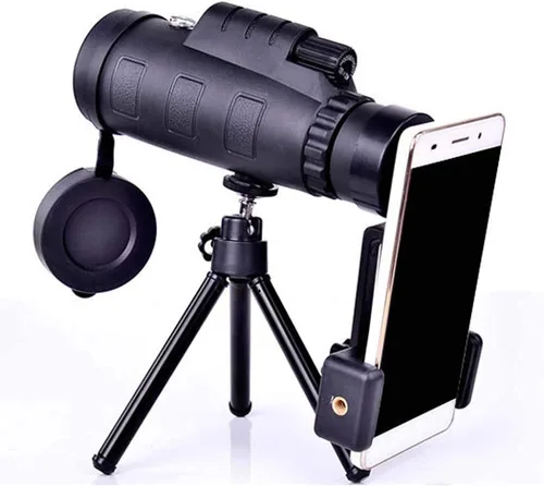 Vista 3 de Monóculo de alta potencia, impermeable, a prueba de golpes, prisma de alta definición con soporte para teléfono y trípode, para observación de aves