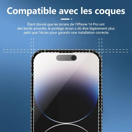 Vista 38 de NEW'C Paquete de 3 protectores de pantalla de privacidad para iPhone Air/iPhone 17 Air (6.5 pulgadas), película de vidrio templado antiespía