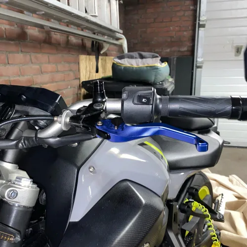 Vista 2 de Palancas de embrague de freno corto para motocicleta compatibles con S.uzuki DL650 V-Strom 2011-2022 Palancas delanteras más cortas manijas DL650A