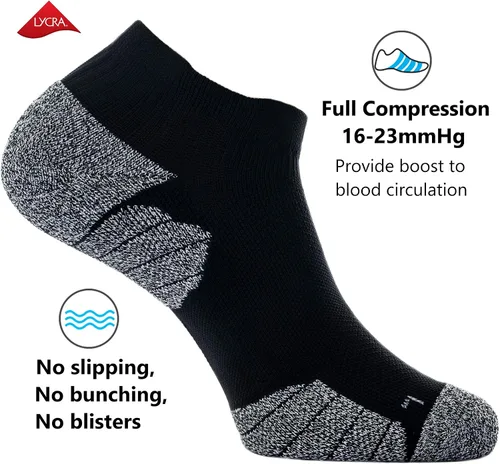 Vista 3 de CWVLC Paquete múltiple de calcetines deportivos de compresión acolchados unisex