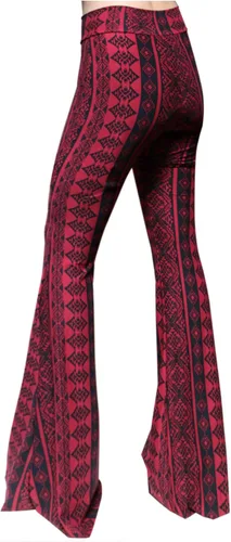 Vista 95 de ShopMyTrend - Pantalones de yoga largos con piernas anchas y acampanadas estilo palazzo, con cintura alta, para mujer