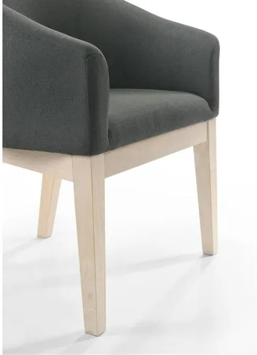Vista 5 de Lilola Home Neroli - Juego de 2 sillas decorativas de tela gris