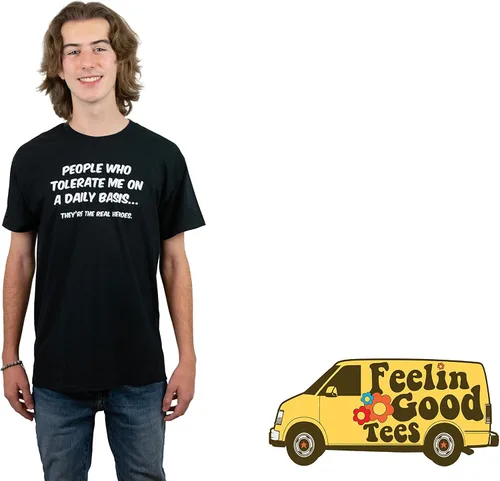 Vista 3 de Camiseta divertida con texto en inglés People Who Tolerate Me On A Daily Basis