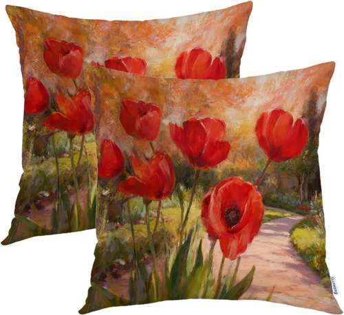 Vista 17 de Batmerry Fundas de almohada decorativas con estampado digital de hojas verdes y gatos negros con estampado digital para sofá, cama, cremallera
