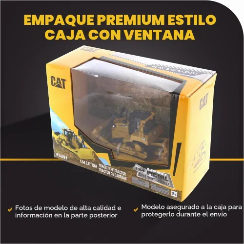 Vista 6 de Diecast Masters 1:64 Caterpillar D6R XL Bulldozer, Play & Collect Series Cat Trucks y equipo de construcción Modelo a escala 1:64