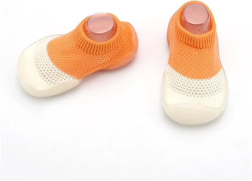 Vista 4 de Zapatos para caminar para bebés, para niños pequeños, antideslizantes, suela suave, sin cordones, zapatos casuales de malla de verano ligeros