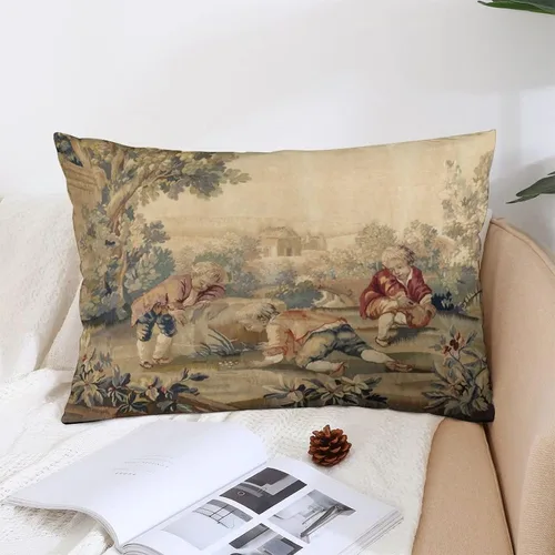 Vista 4 de Synthwave Aubusson - Fundas de almohada con estampado francés antiguo de 12 x 20 pulgadas, almohadas decorativas para decoración del hogar, almohada