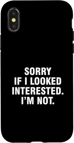 Vista 5 de Funda para iPhone 14 Pro Max Sorry If I Looked Interested I'm Not
