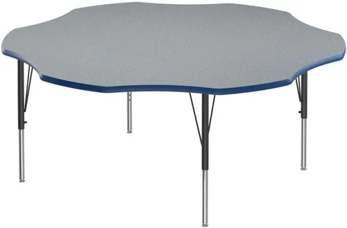 Vista 73 de Correll Mesa rectangular de actividades para el aula de 24 x 48 pulgadas, altura ajustable (19 a 29 pulgadas), parte superior de granito gris, borde