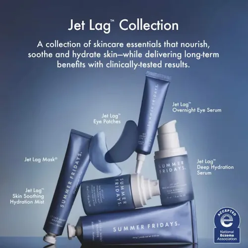 Vista 6 de Summer Fridays Jet Lag - Suero de hidratación profunda, suero facial hidratante para piel seca con glicerina y escualano, ayuda a calmar la piel