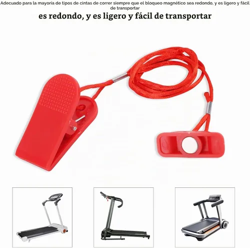 Vista 4 de Gosknor Treadmill Magnet Safety Key, Magnetic Safety Switch Universal Treadmill Emergency Stop Magnet for Most Treadmills Running Machines