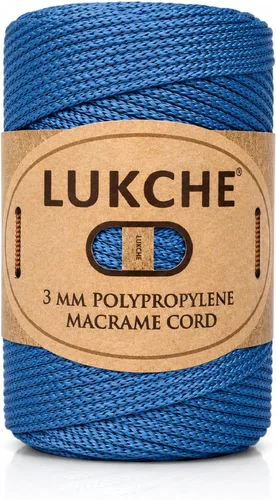 Vista 22 de Cuerda de macramé premium de poliéster de 3 mm (134.44 metros), (250 g) 100% cuerda de macramé de polipropileno, hilo de crochet de macramé colorido