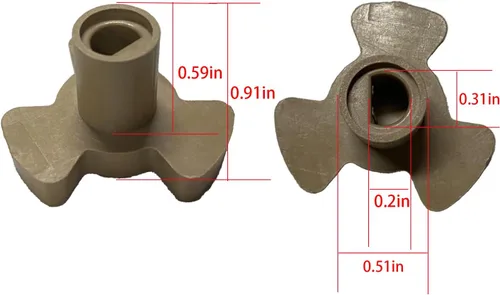Vista 2 de 2 acopladores de mesa giratoria para microondas de 0.59 pulgadas, eje de microondas pequeño, soporte guía de rodillo para horno de microondas