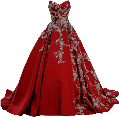 Vista 10 de Kivary Vestidos de noche formales de satén con encaje blanco largo de baile con cuello en V estilo gótico Negro