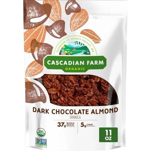 Vista 20 de Cascadian Farm Granola orgánica, cereales de canela y pasas, bolsa resellable, 11 onzas