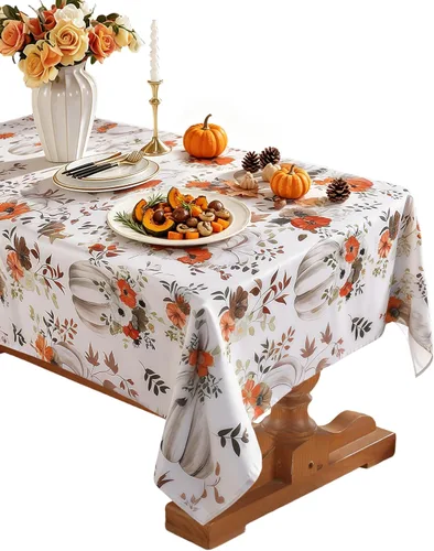 Vista 10 de Honellaty - Mantel rectangular con diseño de calabaza otoñal, 52 x 70 Cosecha de calabaza
