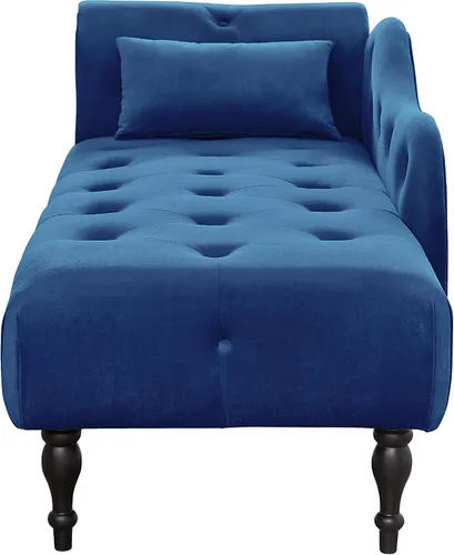 Vista 6 de HomSof Silla moderna de interior con tumbona sin brazos con patas de madera maciza