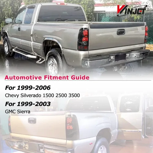 Vista 5 de Winjet Luces traseras LED aptas para Chevrolet Silverado 1999-2006 y 1999-2003 GMC Sierra montaje de luz trasera con luz LED intermitente/luz