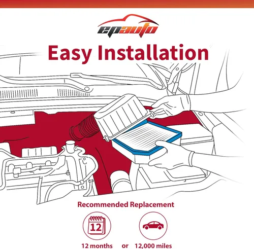 Vista 5 de EPAuto GP942 (CA11942) Reemplazo del filtro de aire del motor para Hyundai Sonata 2.0L Hybrid (2016-2019), Sonata 2.4L Gas (2015-2019), Kia Optima