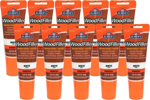 Vista 3 de Elmer's E868 Carpenter's Wood Filler, tubo de 3.25 onzas, natural, paquete de 6 Natural -6 Pack