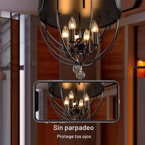 Vista 5 de Bombillas de luz nocturna, base de candelabro E12, bombilla decorativa de 4 vatios/C7/120V, blanco cálido, paquete de 6