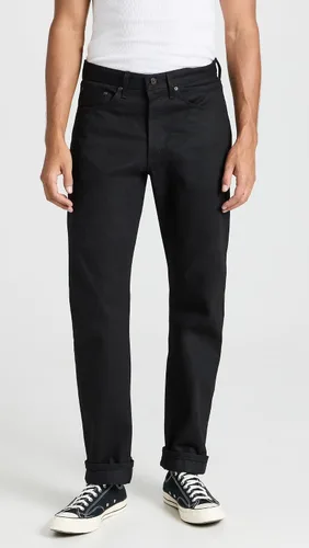 Vista 2 de Naked & Famous True Guy - Jeans de orillo negro liso para hombre