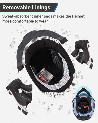 Vista 3 de Dirt Bike Helmet for Kids Boys & Girls with Goggles & Gloves for 8-18 Years Old, DOT Certified Kid ATV Helmet Motocross Off Road