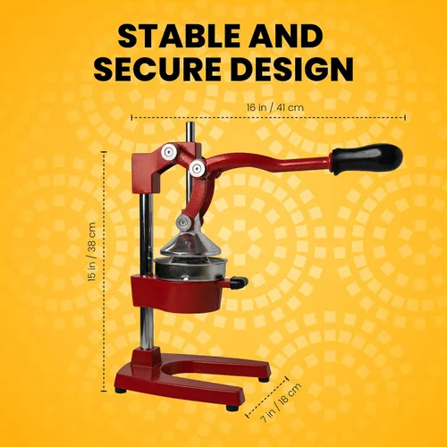 Vista 6 de Machika Exprimidor manual de naranja Exprimidor de jugo de naranja fácil de limpiar y resistente Exprimidor profesional de cítricos