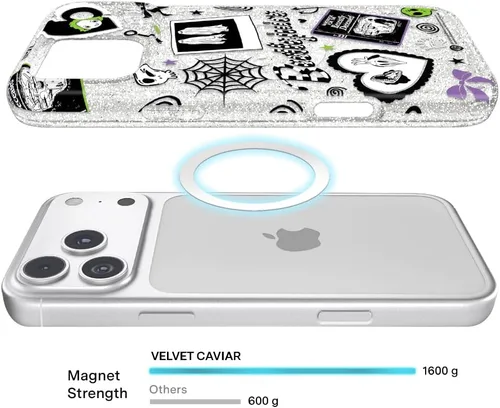 Vista 1244 de VELVET CAVIAR Funda para iPhone 15, compatible con MagSafe, probada contra caídas de 10 pies, fundas protectoras de diseño, leopardo color rosa