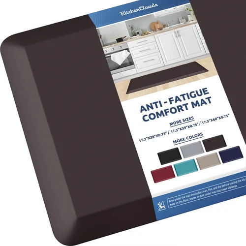Vista 58 de KitchenClouds Alfombra de Cocina Acolchada Anti Fatiga 17.3"x28" Impermeable, Antideslizante, Alfombras de Pie y Comodidad para Escritorio/Piso
