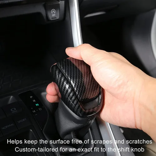 Vista 5 de para RAV4 2019-2025 Panel Protector de Cambios, Adornos del Portavasos, Cubierta del Pomo de Cambios Interior Consola Central Antiarañazos