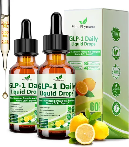 Vista 10 de Gotas líquidas de apoyo GLP-1, fórmula 10 en 1 con berberina, canela de Ceilán, fibra prebiótica y extracto de té verde Apoyo para el metabolismo