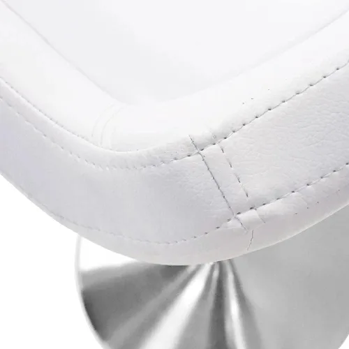 Vista 8 de ZURI White Ray Taburete giratorio sin brazos de altura ajustable