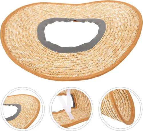 Vista 2 de Yardwe Sombrero de visera de ala completa, cubierta de sombrero de construcción, visera dura, repuesto para el sol para los trabajadores, accesorios