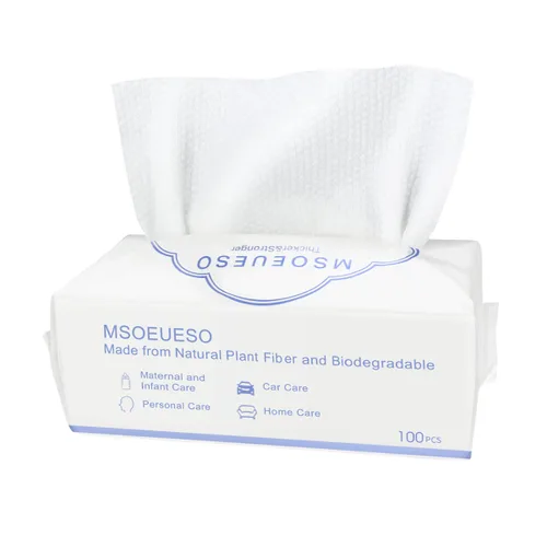 Vista 7 de MSOEUESO - Toalla facial desechable, pañuelos faciales de algodón, paños secos para la cara, toallitas faciales gruesas, toallitas removedoras