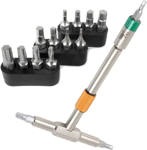 Vista 3 de FIX IT STICKS Cuatro kits limitadores con estuche de lujo, kit de 65, 45, 25 y 15 libras-pulgada (con llave T-Way) y llave hexagonal de extremo