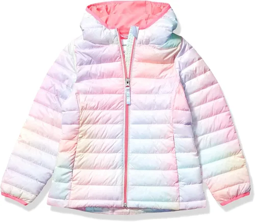 Vista 17 de Amazon Essentials Chaqueta acolchada con capucha ligera y resistente al agua para niñas y niños pequeños Negro