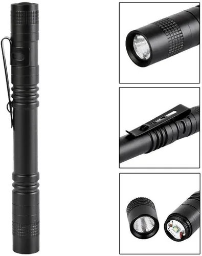 Vista 2 de Linterna de la pluma,2PCS llevó las linternas de la luz de la pluma con el clip,Mini linterna de bolsillo pequeña linterna de inspección de Penlight