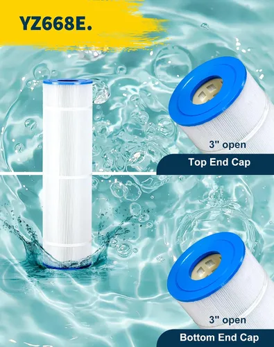 Vista 3 de PCC105-PAK4 - Cartucho de filtro de repuesto para piscina Unicel C-7471 105Sq.ft 817-0106 R173576 817-0106 Filbur FC-1977 FC-6470 CCP420 Darlly