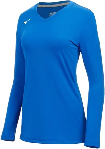 Vista 8 de Mizuno Womens Balboa 6 Long Sleeve Volleyball Jersey Negro