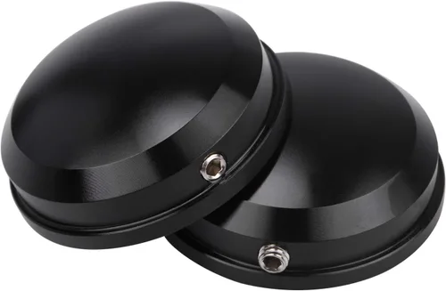 Vista 3 de 3 piezas CNC aluminio superior horquilla tuerca tapas para Harley Dyna Softail Sportster, negro