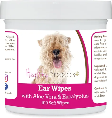 Vista 178 de Healthy Breeds Affenpinscher Toallitas de limpieza de oídos con aloe y eucalipto para perros, 100