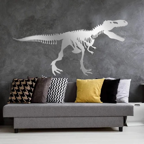Vista 3 de Calcomanía de pared grande de esqueleto Tyrannosaurus Rex - Trex Wall Decal (negro)