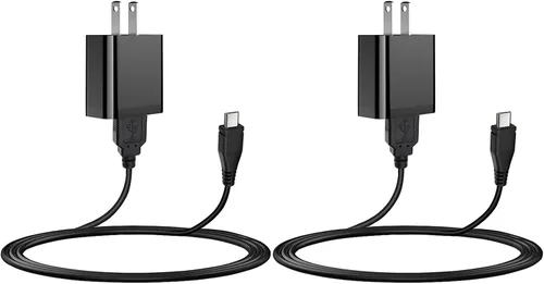 Vista 10 de Cable de carga de pared micro USB de 5 V, adaptador de alimentación de CA a CC con cable de alimentación de 9.8 ft de 10 pies para cámara