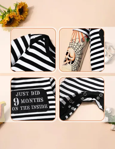 Vista 6 de Baby Boy Clothes Long Sleeve Letter Print Romper One Piece Jumpsuit