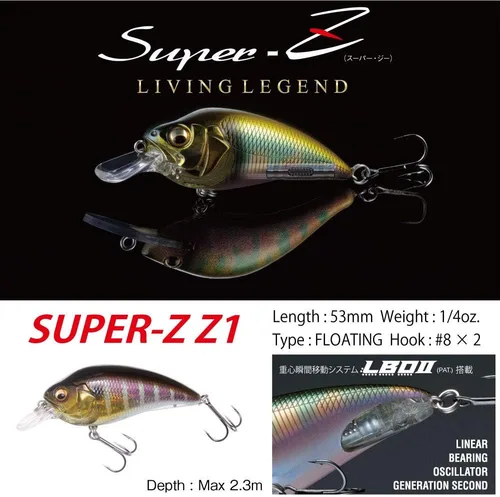 Vista 2 de Megabass Crankbait de buceo mediano Super-Z Z-1 - PM Hot Gill II