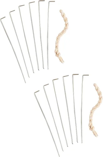 Vista 7 de HIC Kitchen Kit de lacer de pavo de vacaciones para asar, cordel de carnicero de algodón, pasadores de acero inoxidable reutilizables, para enroscar