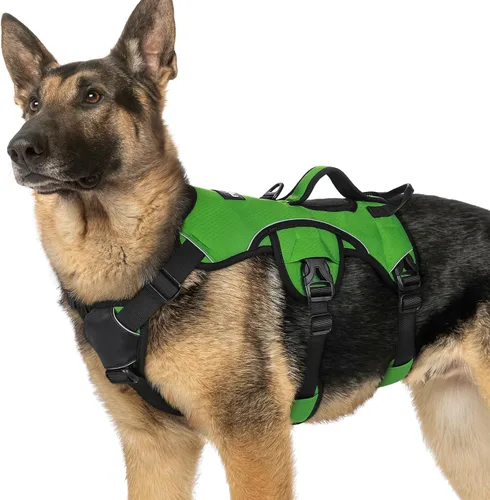 Vista 35 de rabbitgoo - Arnés para perros a prueba de fugas, arnés para mascotas acolchado y suave de cuerpo completo, arnés reflectante ajustable sin tirones