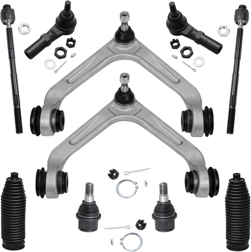 Vista 227 de Detroit Axle - Kit de suspensión delantera de 10 piezas para Chevrolet Trailblazer GMC Envoy 2004-2007 2005 2006 Soportes de brazo de control